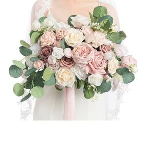 Elegant Artificial Wedding Bouquet with Roses New